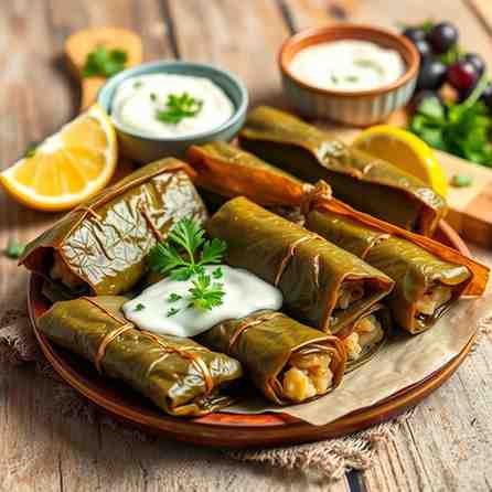 Greek Dolmades - Fresh Grape Leaves Recipe